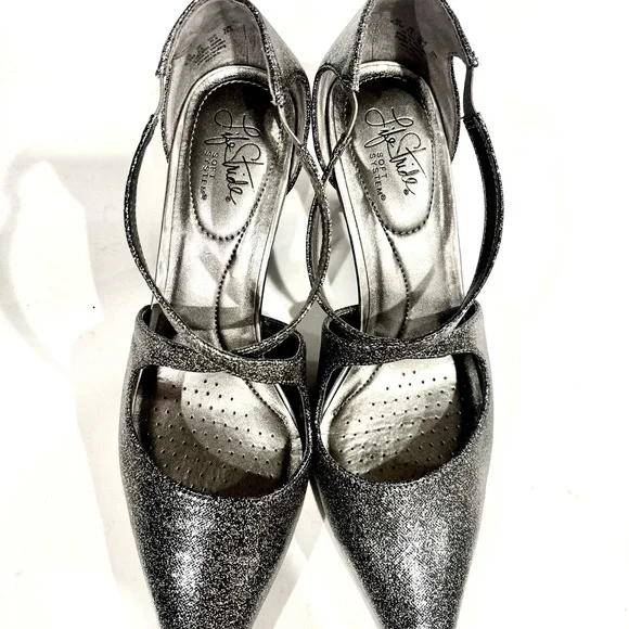 Life Stride Soft System Silver Glitter Women's Shoes Size 8.5 - Picture 4 of 15